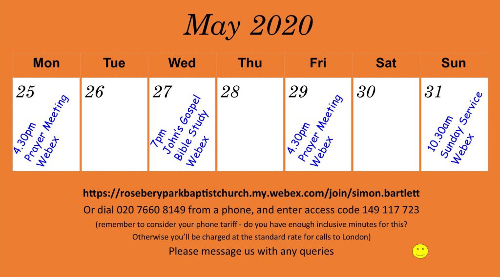 diary 25 May 2020