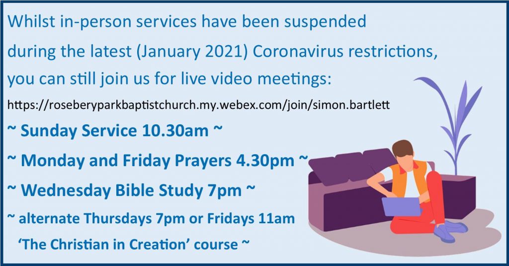 January 2021 diary and link to Webex room