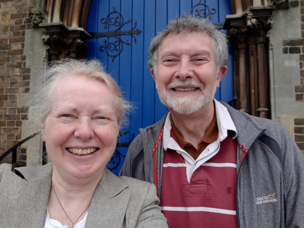 colour photo of Rev Alison Overton and Grenville Overton